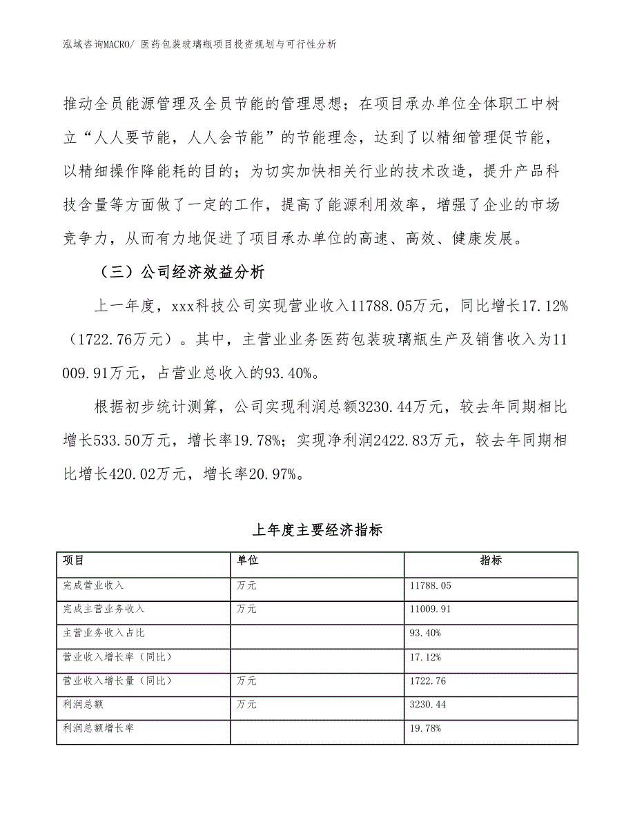 医药包装玻璃瓶项目投资规划与可行性分析_第4页