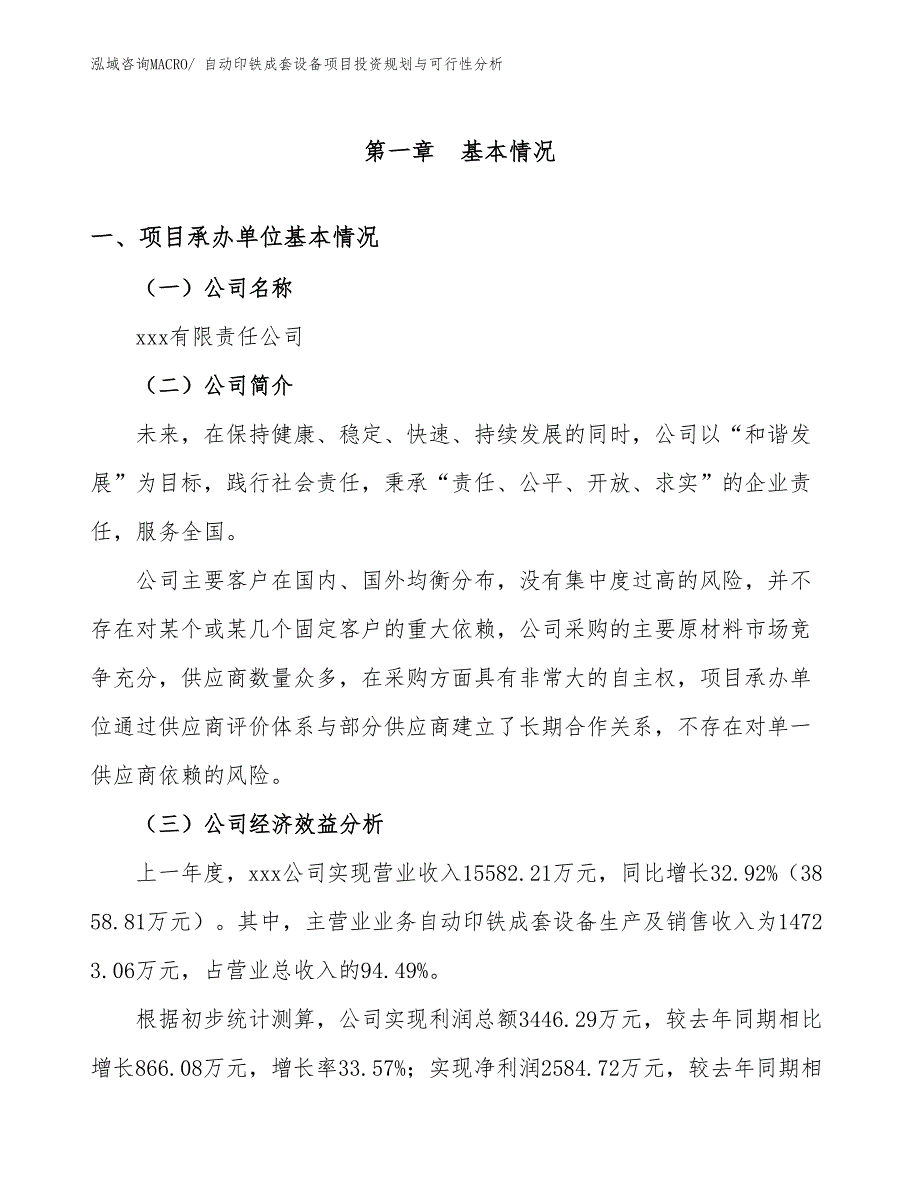 自动印铁成套设备项目投资规划与可行性分析_第3页