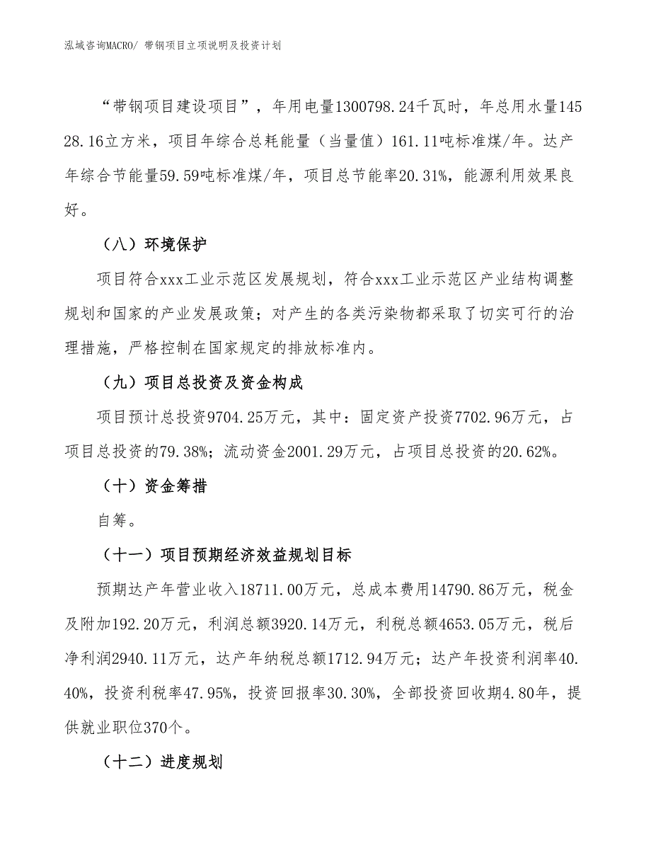 带材项目立项说明及投资计划_第3页