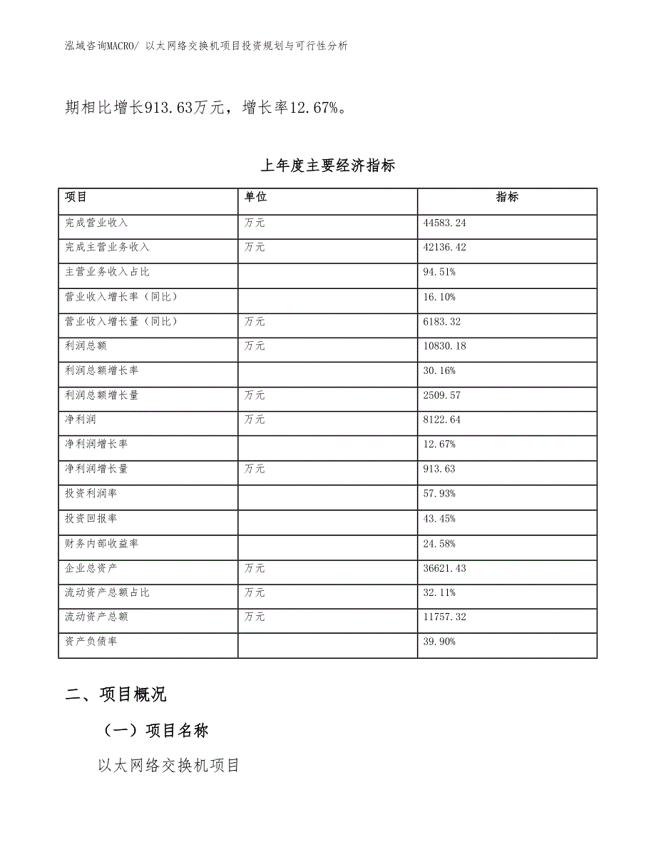 以太网络交换机项目投资规划与可行性分析_第4页