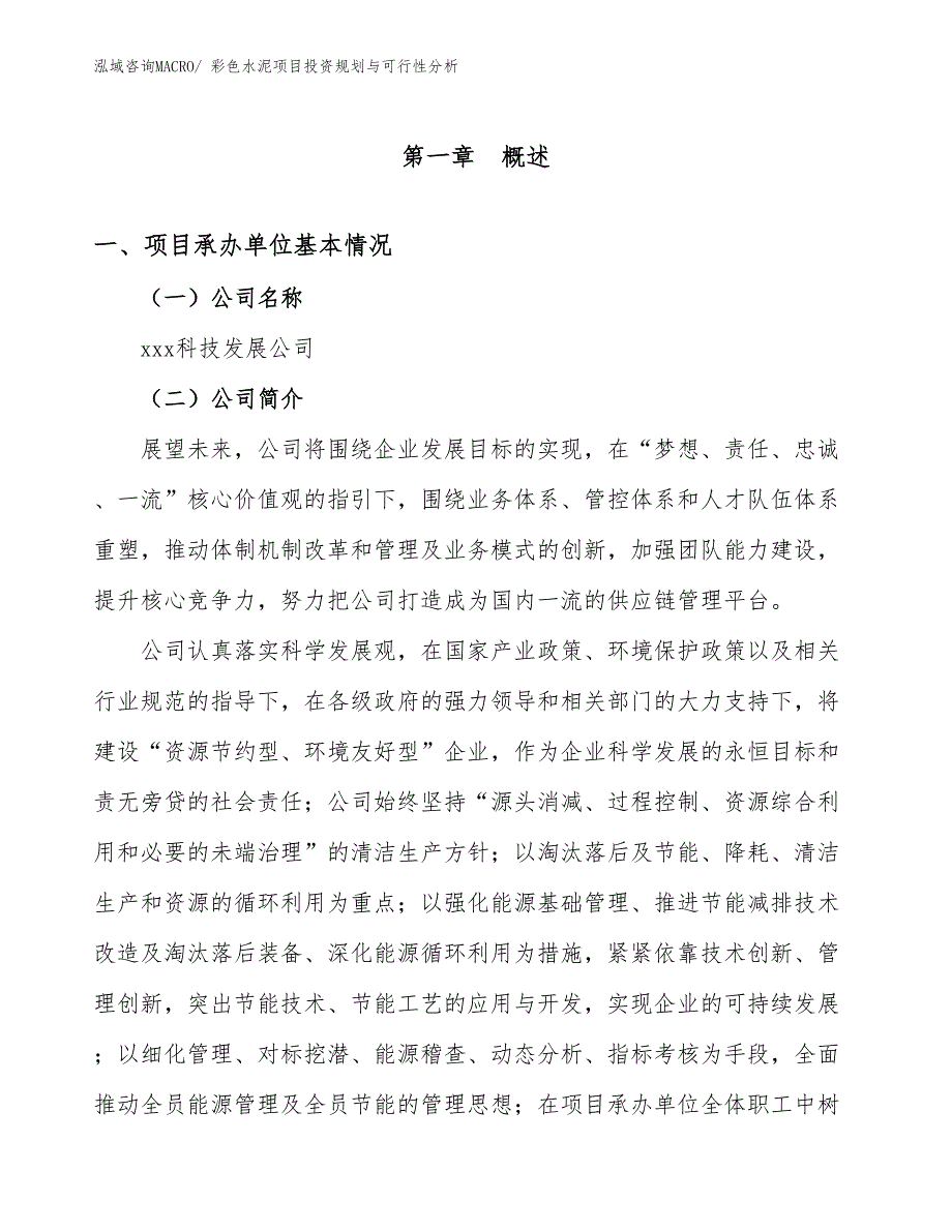 彩色水泥项目投资规划与可行性分析_第3页