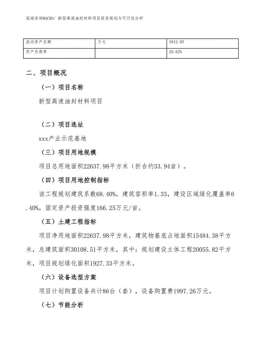 新型高速油封材料项目投资规划与可行性分析_第5页