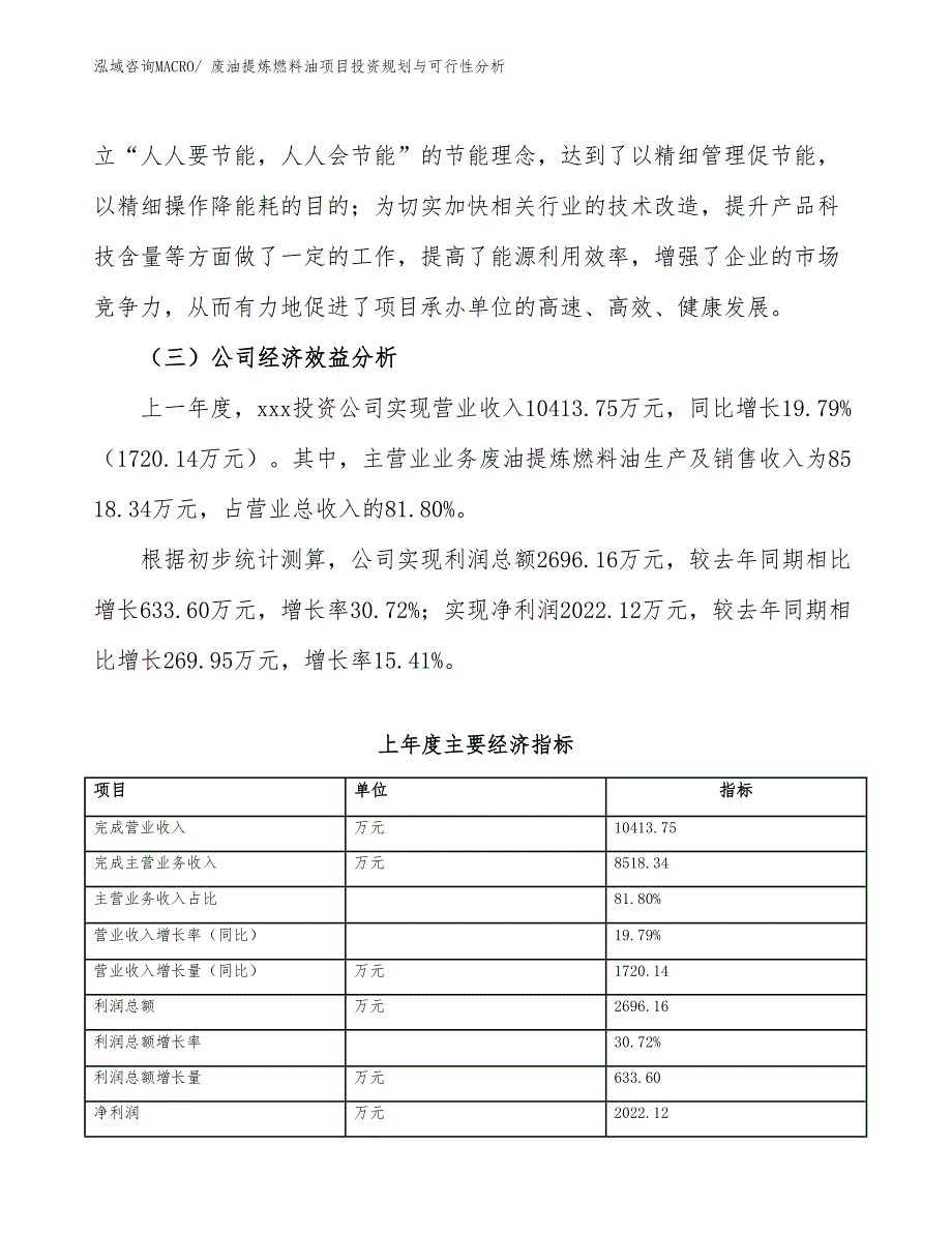 废油提炼燃料油项目投资规划与可行性分析 (1)_第3页