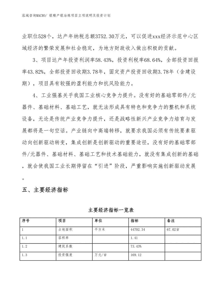 银精产银冶炼项目立项说明及投资计划_第5页