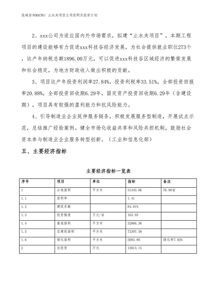 止水夹项目立项说明及投资计划_第5页