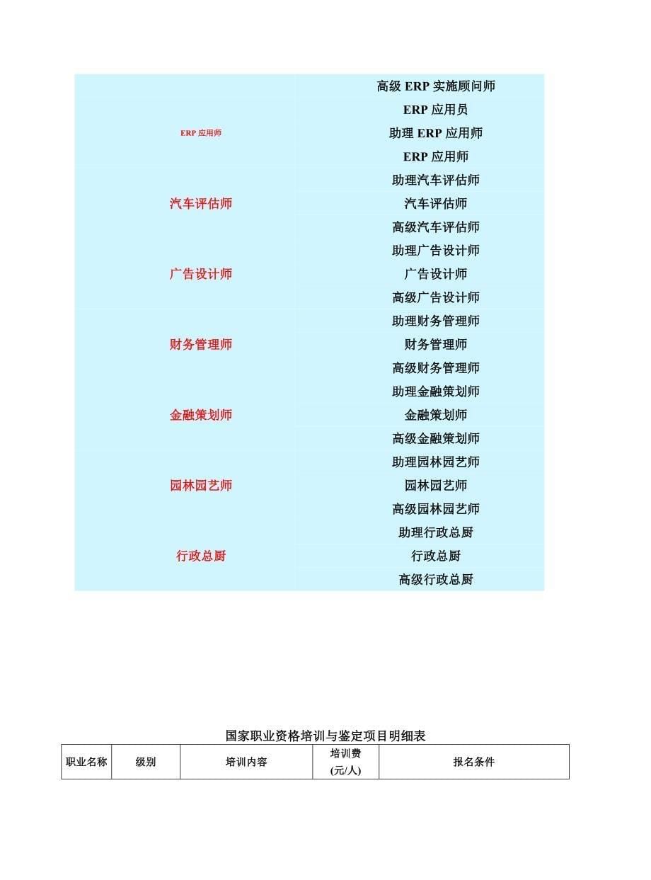 职业资格认证  全国职业资格认证的种类_第5页