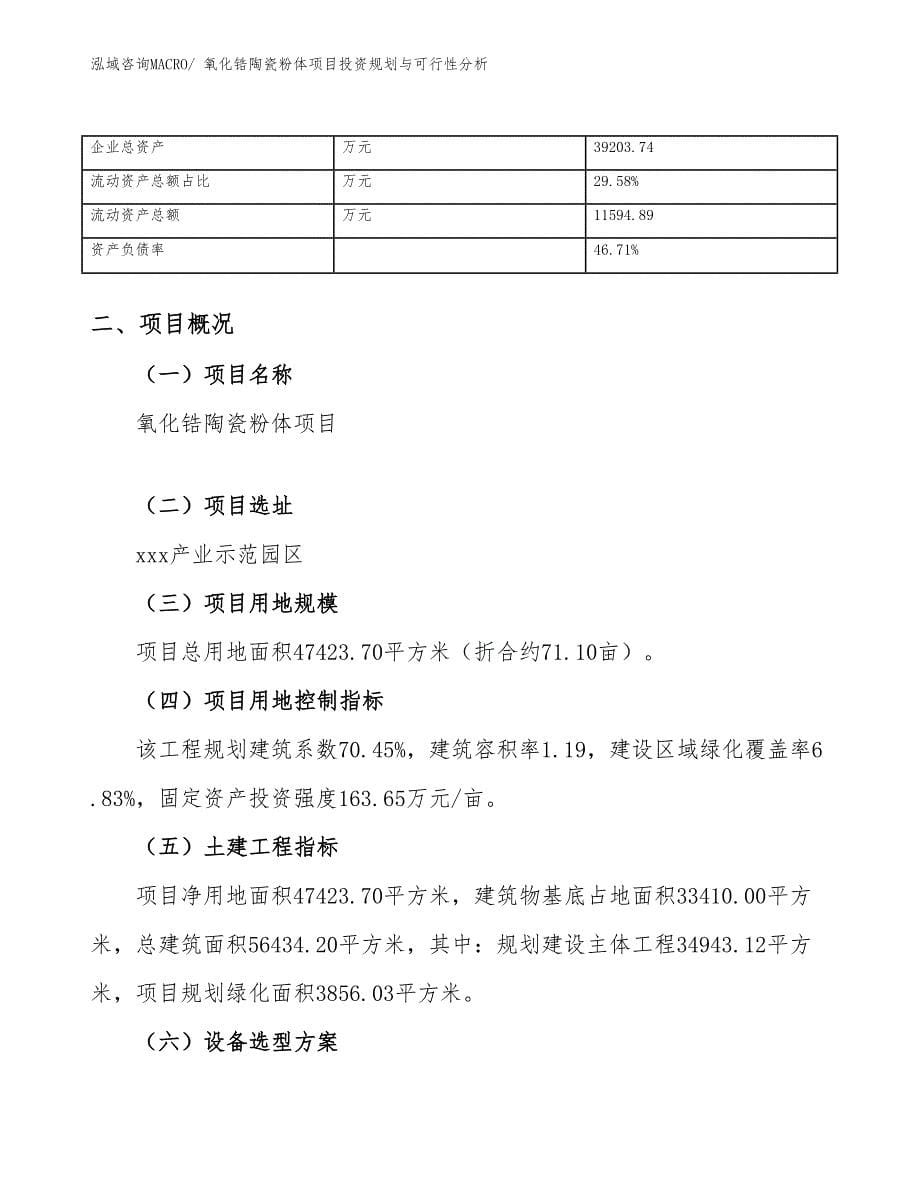 氧化锆陶瓷粉体项目投资规划与可行性分析_第5页