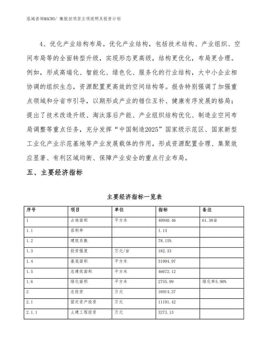 橡胶丝项目立项说明及投资计划_第5页