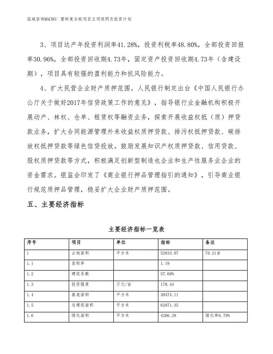 塑料复合板项目立项说明及投资计划_第5页