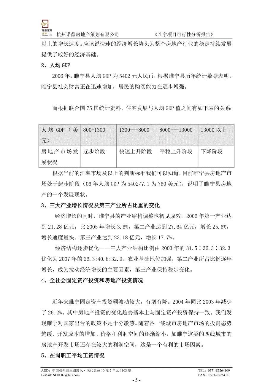 2008江苏睢宁聆天景城项目可行性分析报告_第5页