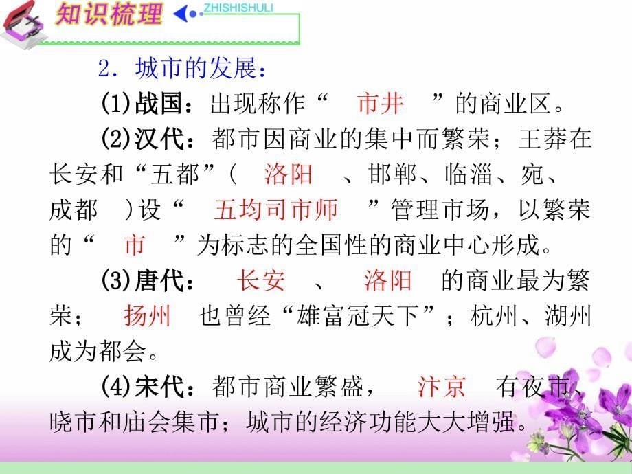 历史：2012届高考一轮复习第1单元考点2《古代中国的商业与经济政策》课件(福建专用必修2)_第5页