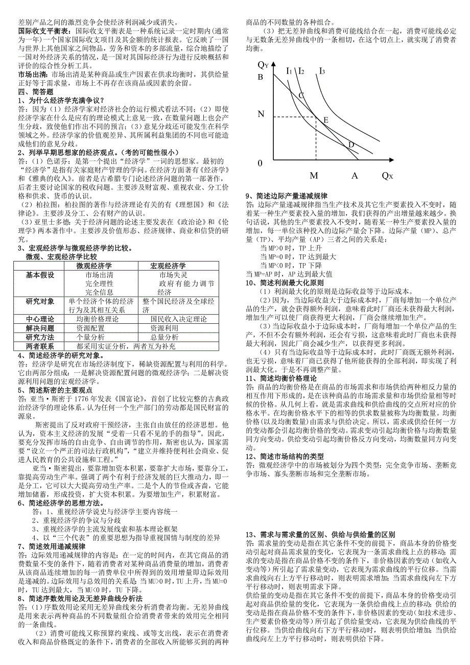 电大《简明经济学教程》期末专科复习题资料考试【精编微缩打印版_第3页