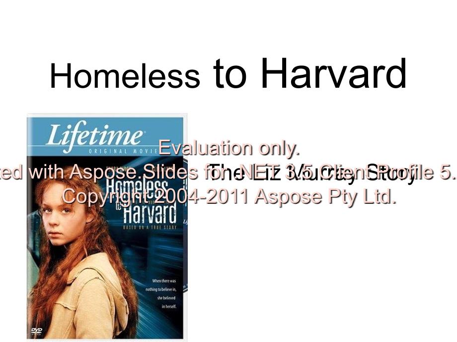 《最贫穷的哈佛女孩》ppt课件_第1页