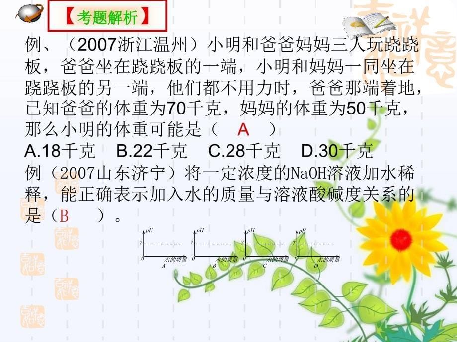 中考数学第二轮复习课件第13讲学科整合型_第5页