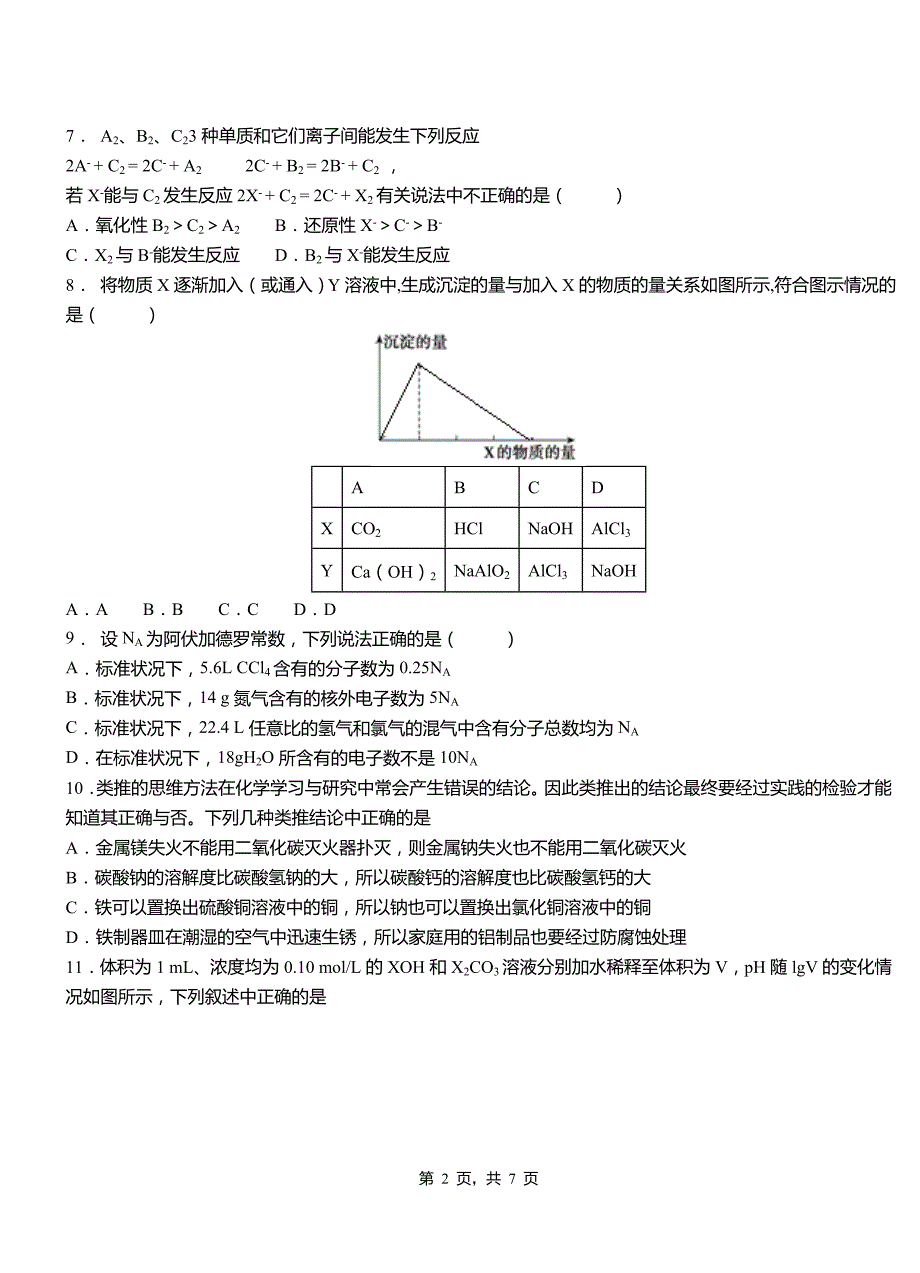 山阳县第四中学校2018-2019学年上学期高二期中化学模拟题_第2页