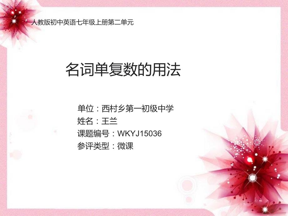 名词单复数用法_第1页