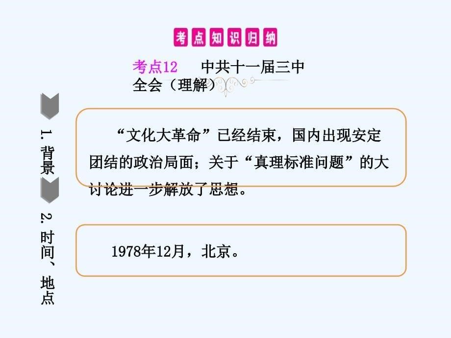 湖南省中考历史总复习课件：第十二单元 建设中国特色社会主义 (共32张ppt)_第5页