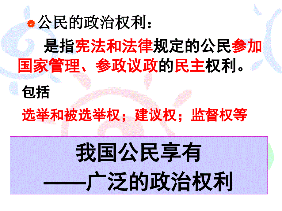 人教版九年级政治全册课件：6.3依法参与政治生活1_第4页