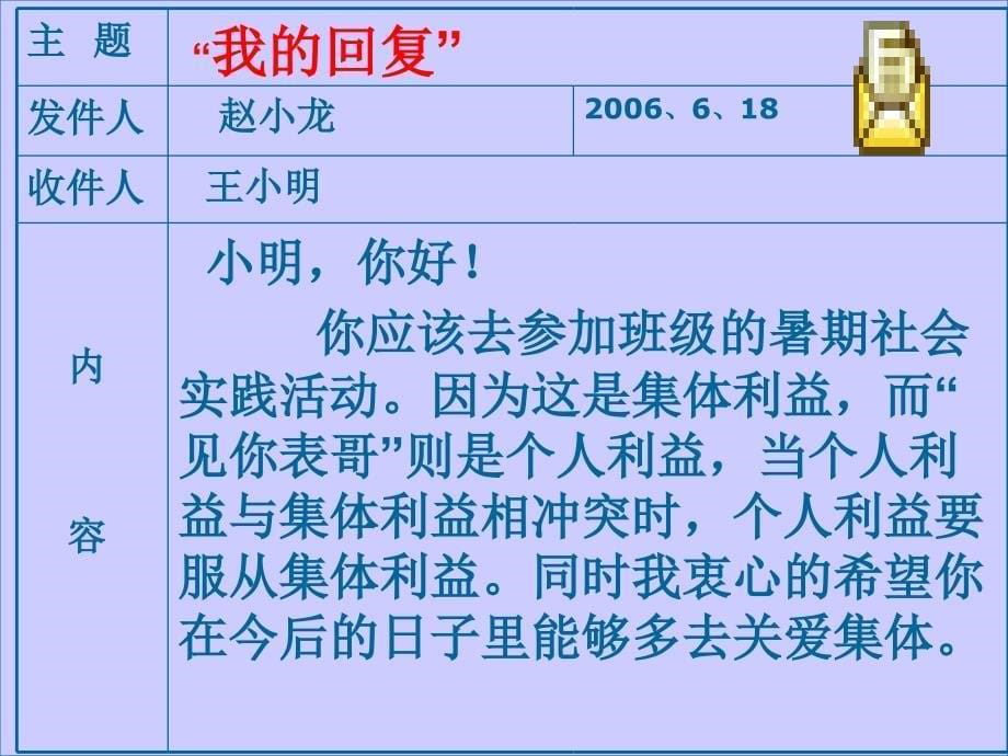 福建地区 人教版九年级政治《关爱集体的责任》课件_第5页