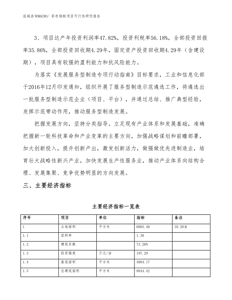 彩色钢板项目可行性研究报告_第4页