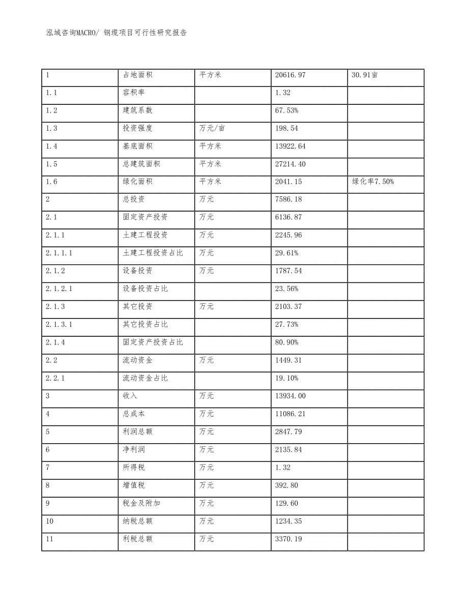 钢缆项目可行性研究报告_第5页