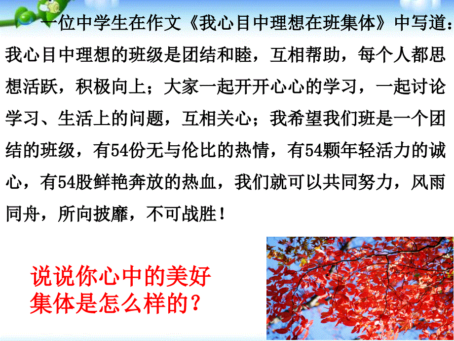 《憧憬美好集体》ppt课件_第1页