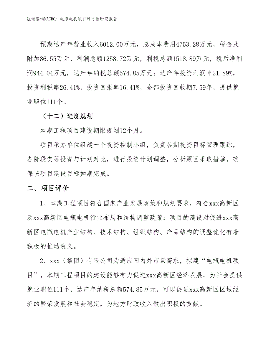 电瓶电机项目可行性研究报告_第3页