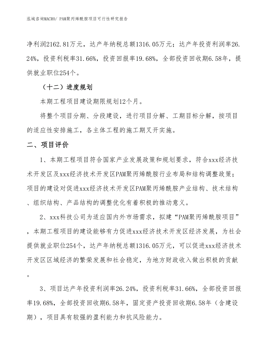 PAM聚丙烯酰胺项目可行性研究报告_第3页