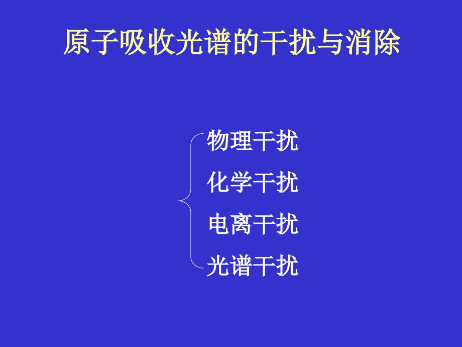 北京化工大学仪器分析第四章原子吸收光谱干扰_第1页