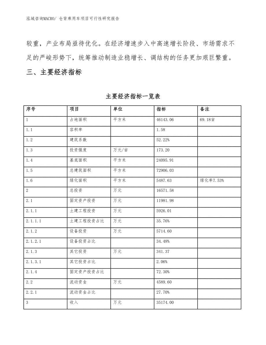 仓背乘用车项目可行性研究报告_第5页