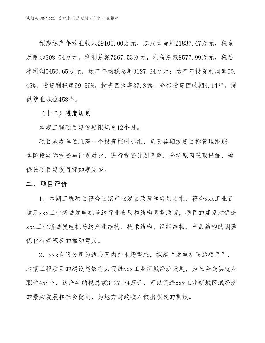 发电机马达项目可行性研究报告_第3页