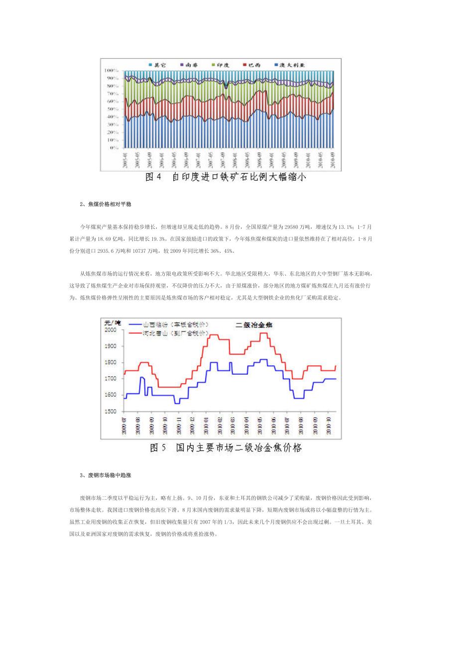 2010年前三季度钢铁及原材料分析报告_第3页