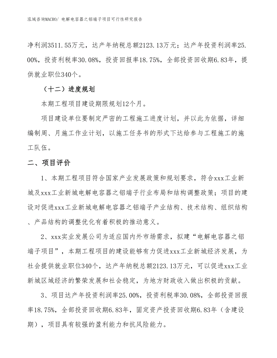 电解电容器之铝端子项目可行性研究报告_第3页