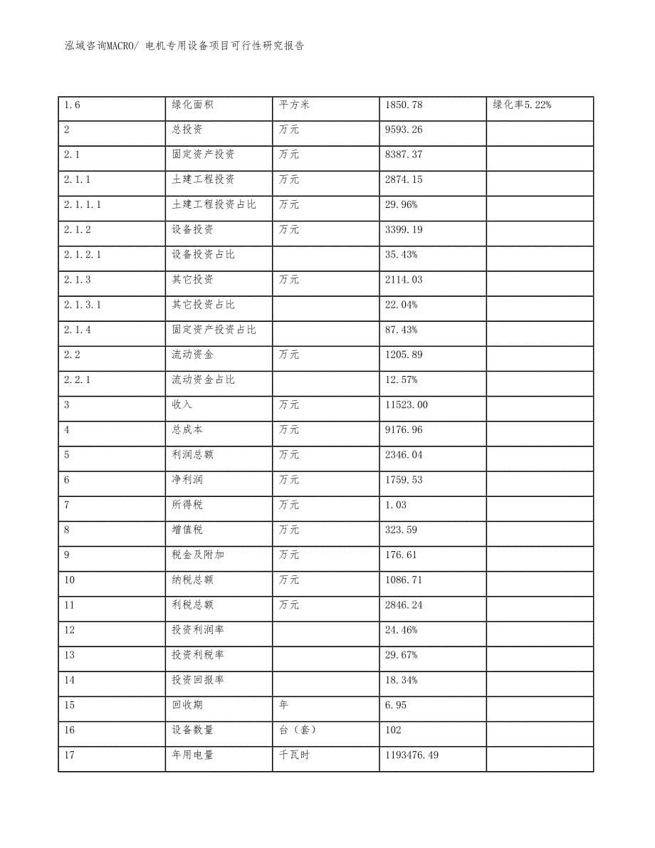 电机专用设备项目可行性研究报告_第5页