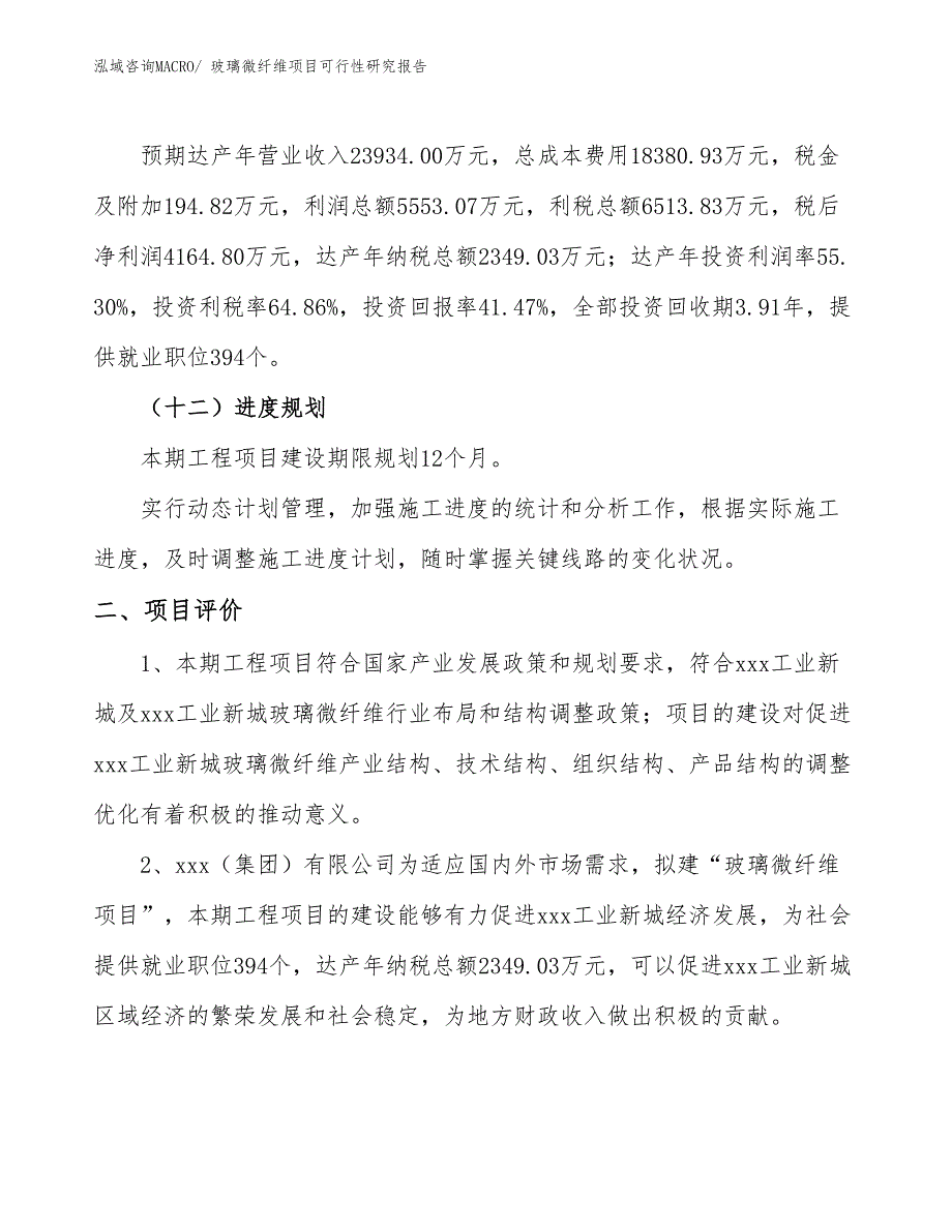 玻璃微纤维项目可行性研究报告_第3页