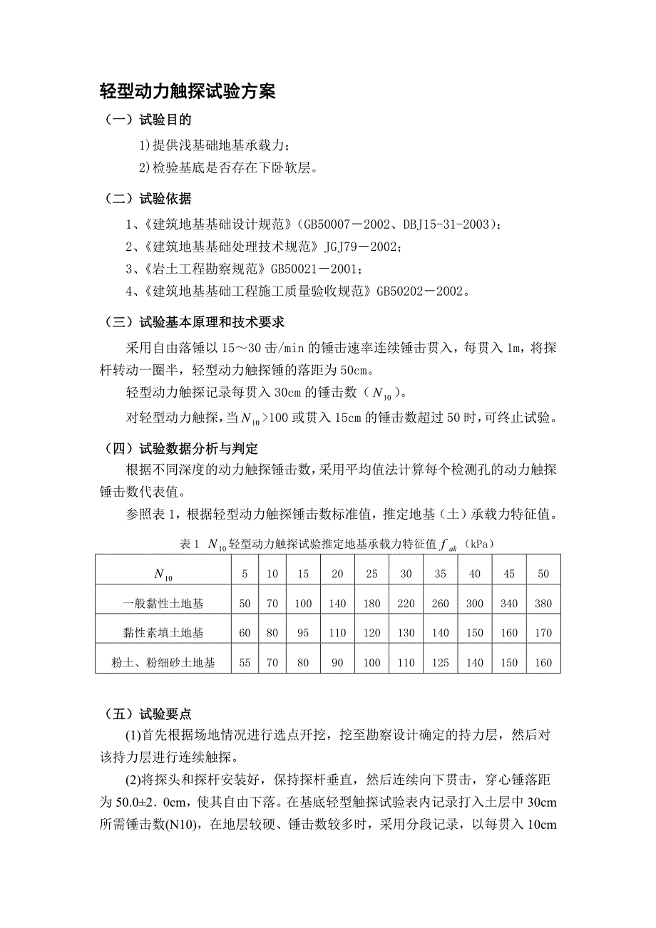 轻型动力触探试验方案_第1页