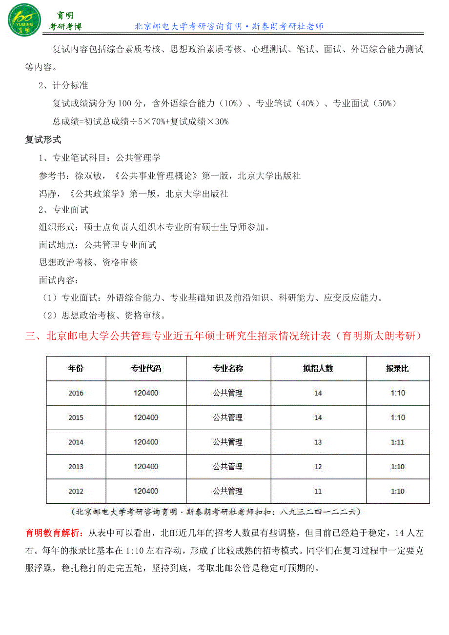 2017北京邮电大学行政管理考研真题解析、考研参考书、学长笔记、考试经验_第3页