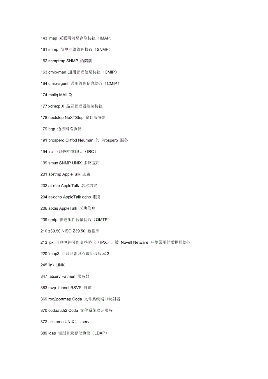 《cpip端口号大全》word版_第3页