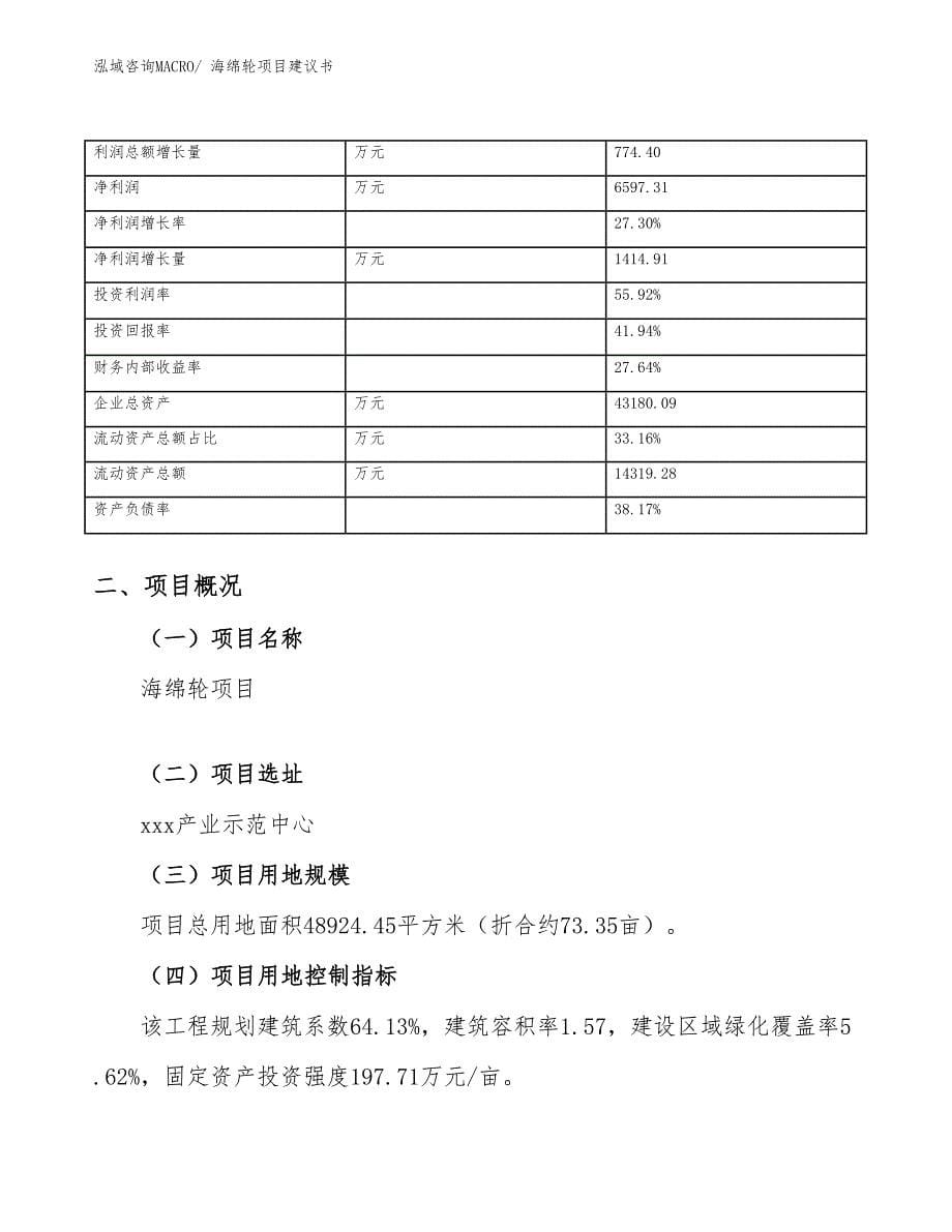 海绵轮项目建议书(73亩，投资20100万元）_第5页