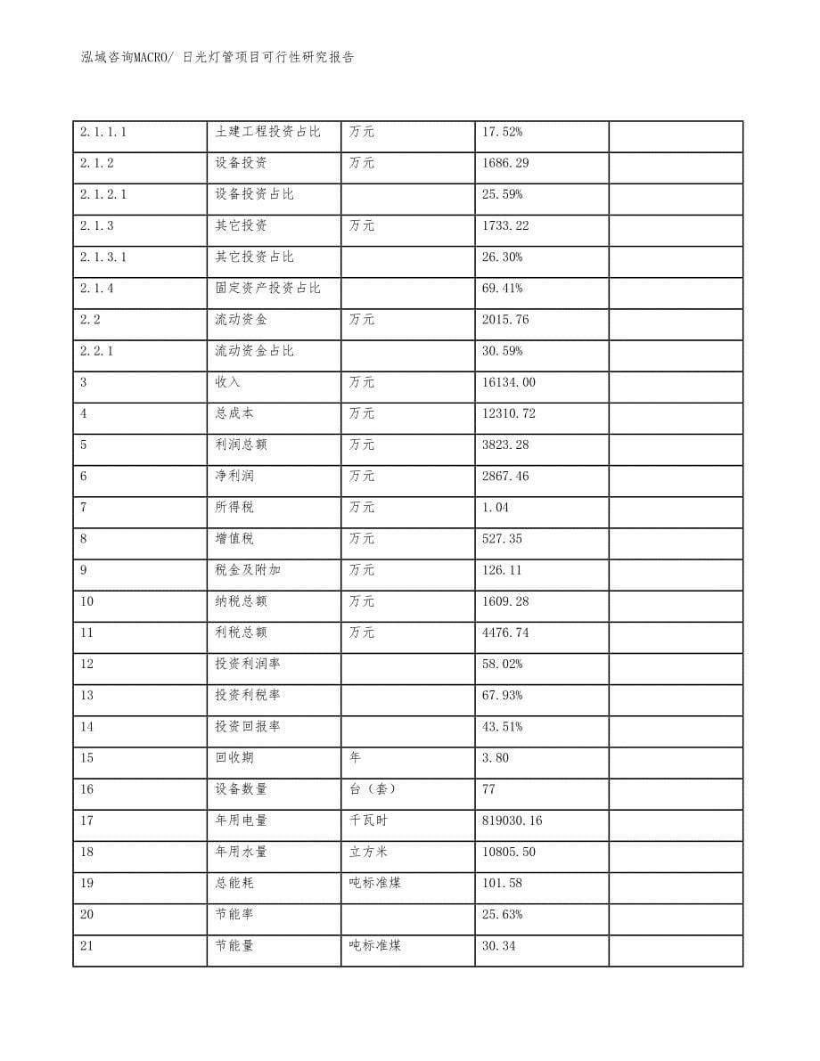 日光灯管项目可行性研究报告_第5页