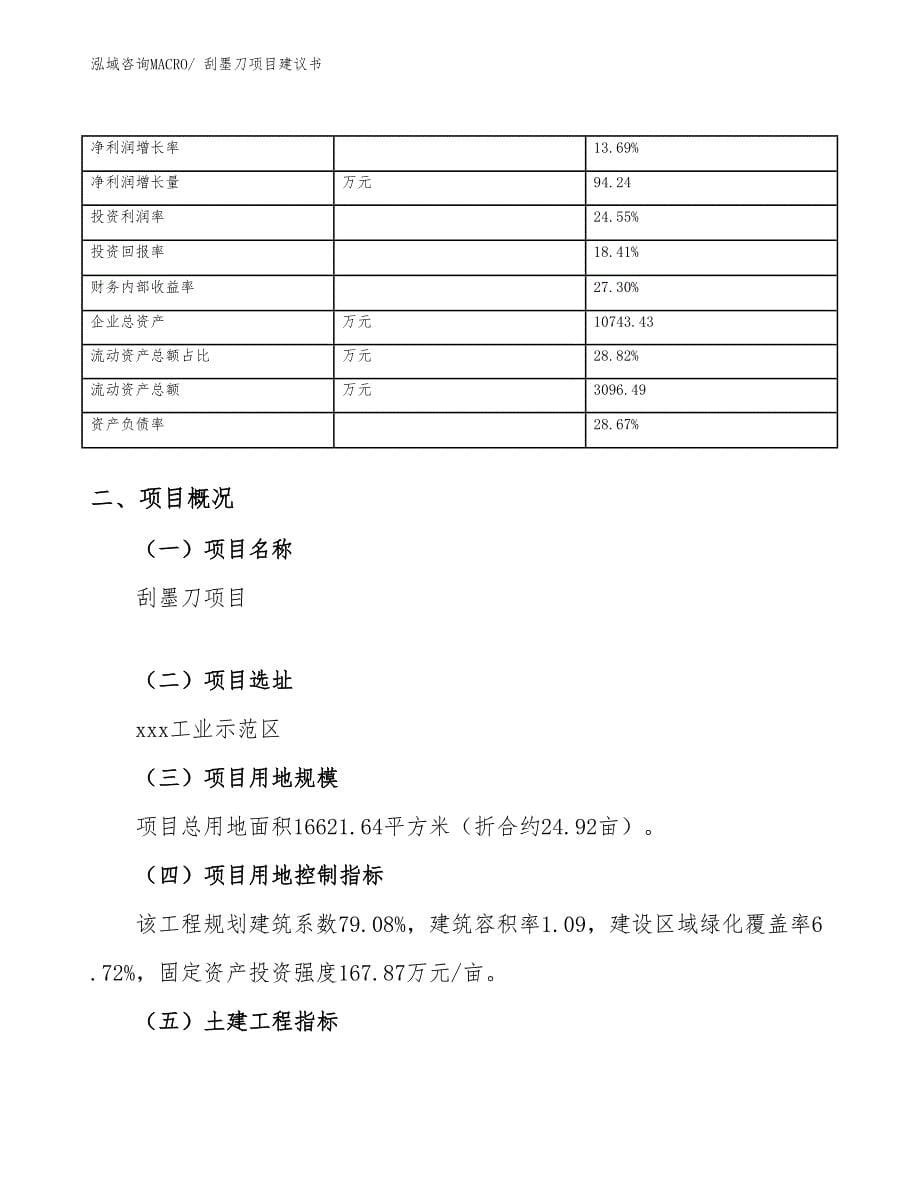 刮墨刀项目建议书(25亩，投资5000万元）_第5页