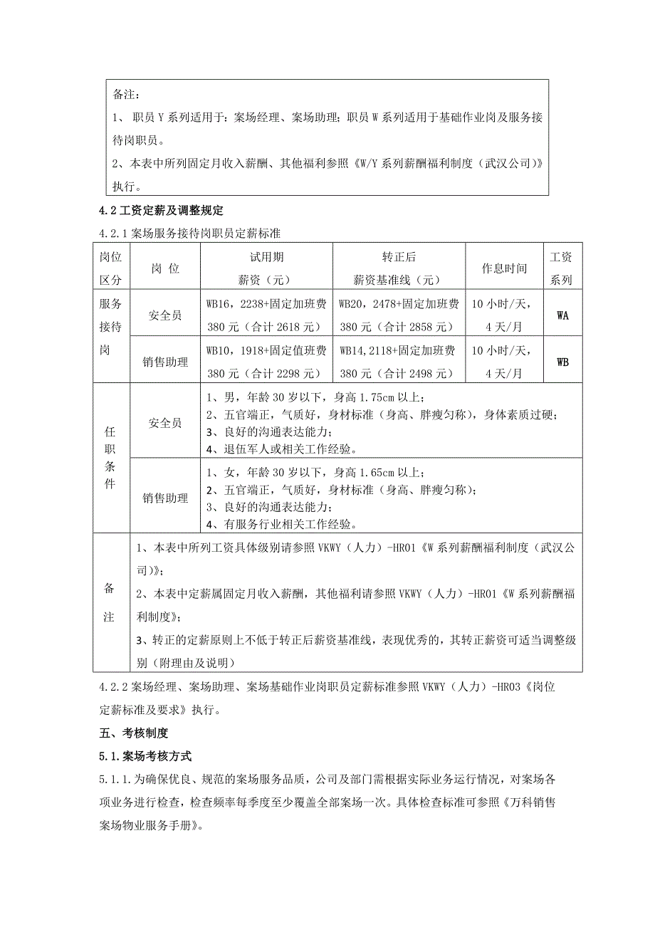 万科物业案场业务薪酬福利制度(最终版)_第2页