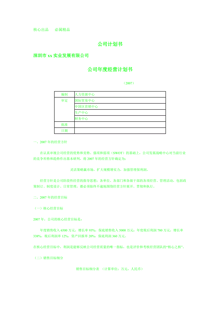 一个新公司的运营计划书68330_第1页