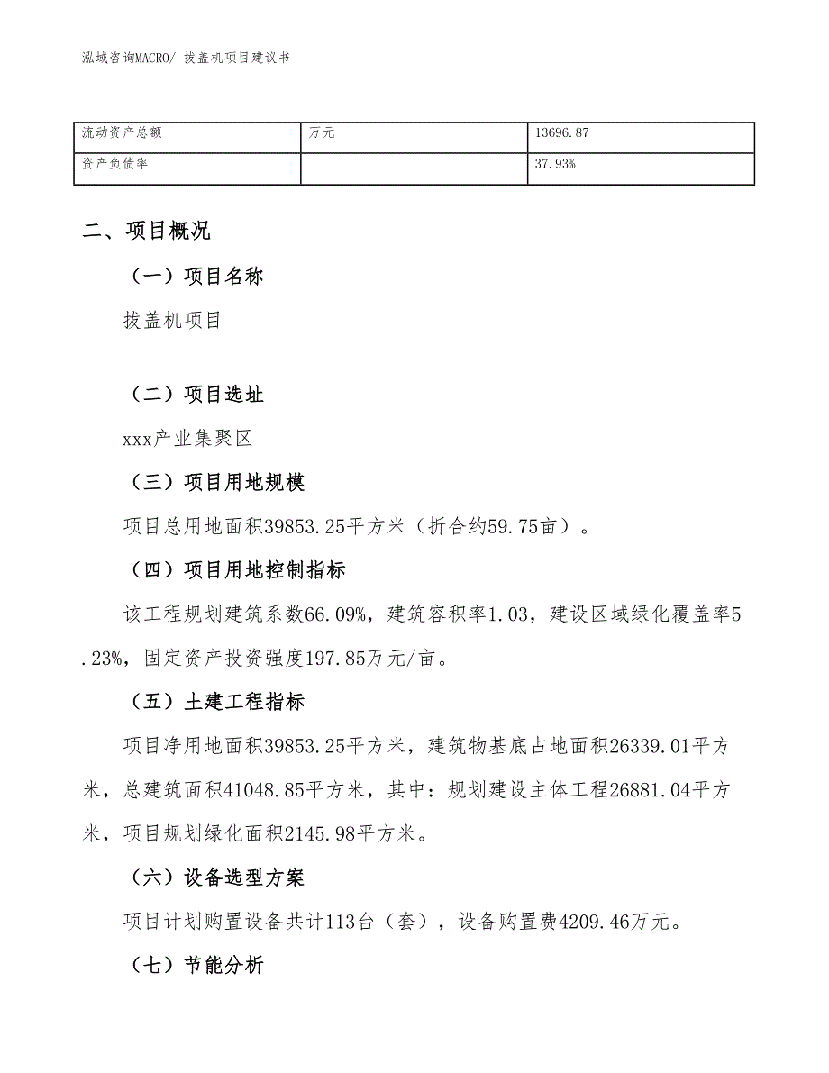 拔盖机项目建议书(60亩，投资16600万元）_第4页