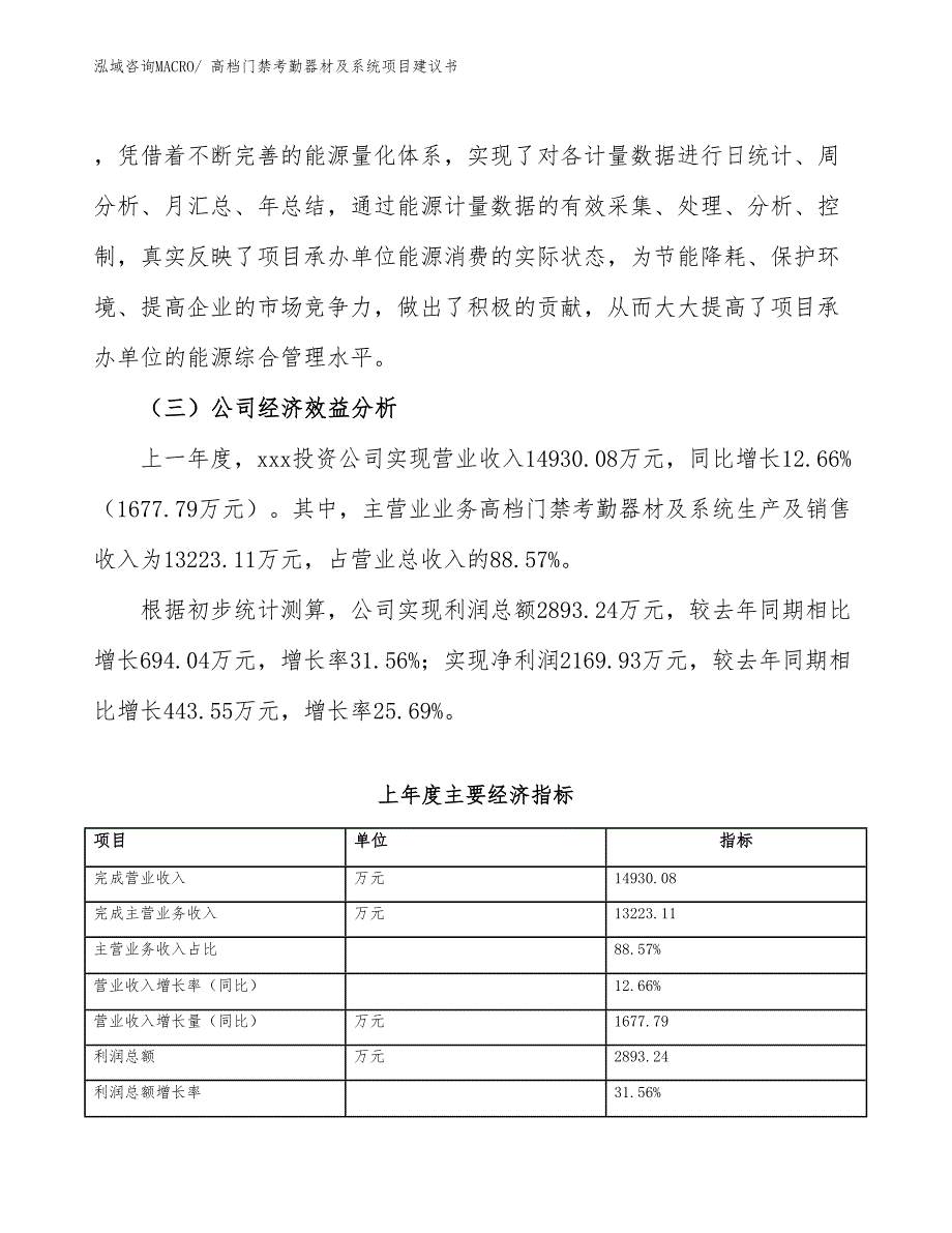 高档门禁考勤器材及系统项目建议书(35亩，投资9100万元）_第4页