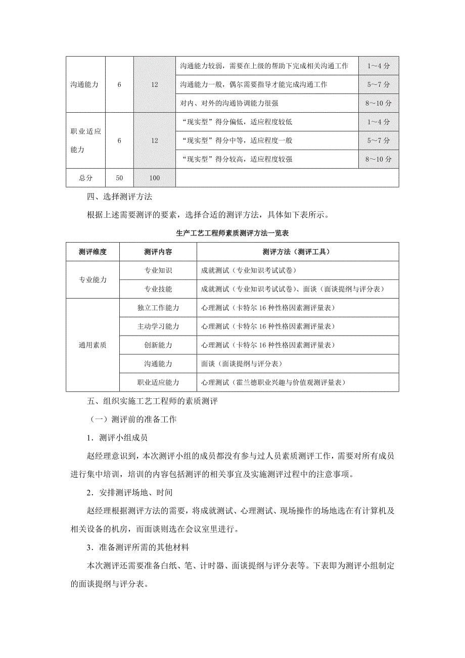 生产人员素质测评方案设计_第5页