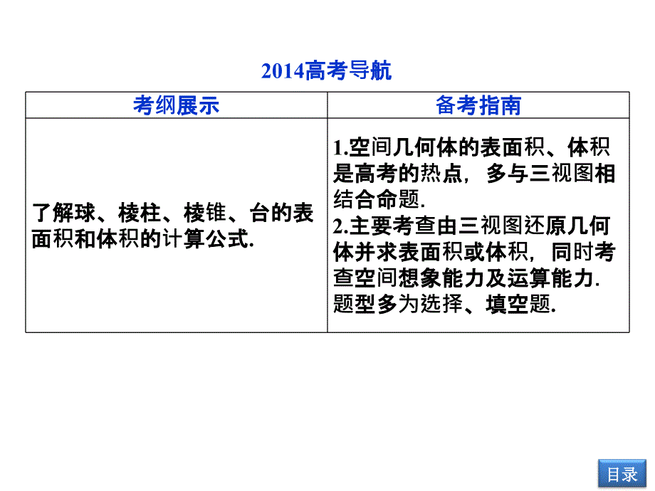 课时空间几何体的表面积和体积_第2页