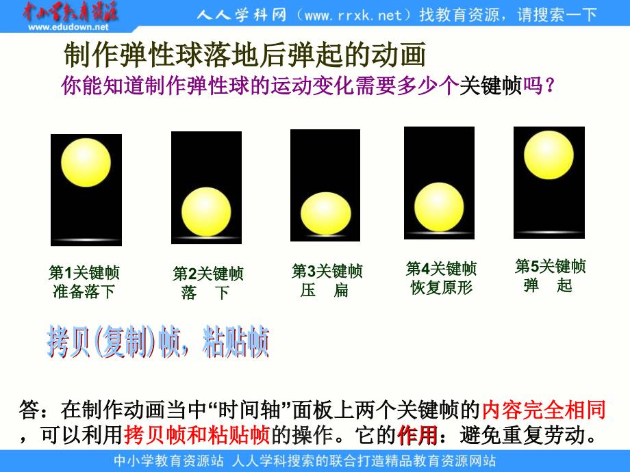 人教版信息技术八上《制作弹性球动画》ppt课件1_第4页