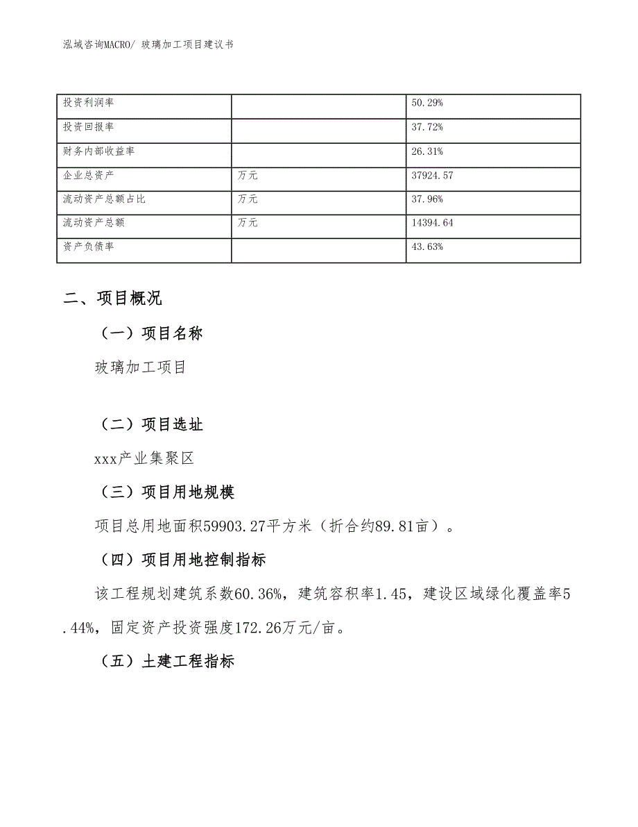 玻璃加工项目建议书(90亩，投资21800万元）_第4页