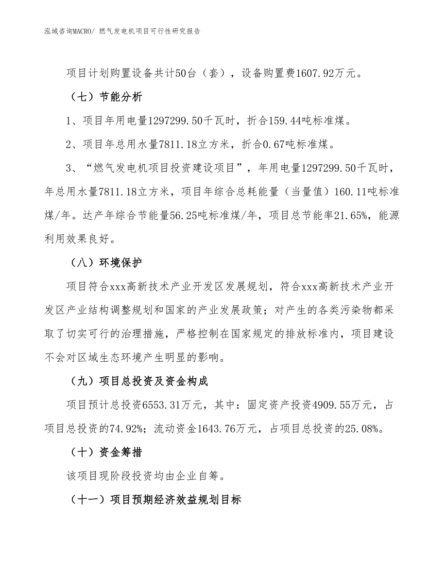 燃气发电机项目可行性研究报告_第2页